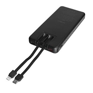 H120 10000mah Hsc22.5w Pd20w+qc3.0 18w Siyah Lcd Şeffaf Taşınabilir Pil Şarj Cihazı Powerbank