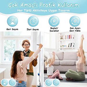 Npo Npt26xb Mutfak,ders,yemek Için 60dk Dijital Alarm Kronometre,pomodoro Öğrenci Motivasyon Saati