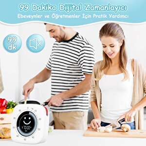 Npo Npt26xb Mutfak,ders,yemek Için 60dk Dijital Alarm Kronometre,pomodoro Öğrenci Motivasyon Saati