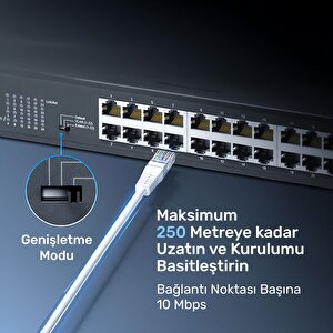 Cudy Gs1024 24 Port Gigabit Yönetilemez Rack Mount Metal Kasa Switch