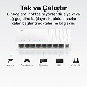 Cudy 5port Fs105d 10/100 Yönetilemez Switch