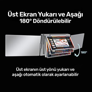 Npo Npm788 16" Fhd 1200p Ips Type-c Taşınabilir 3'lü Monitör Çoklayıcı Standlı Notebook Monitör