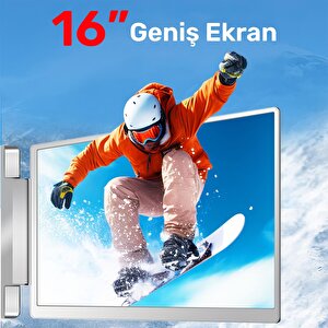 Npo Npm11 16" Fhd 1200p Ips Type-c Taşınabilir 2'li Monitör Çoklayıcı Standlı Notebook Monitör