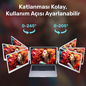 Npo Npm11 16" Fhd 1200p Ips Type-c Taşınabilir 2'li Monitör Çoklayıcı Standlı Notebook Monitör