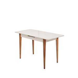 Melisa Mdf Lak Panel Açılır Mutfak Masası 60x100 Ekru