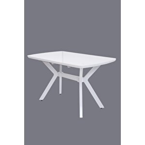 Venedik Polo Mdf Lak Panel Açılır Mutfak Masa Sandalye Takımı 80*130cm Beyaz