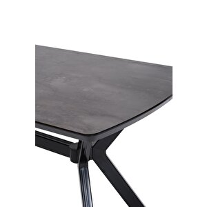 Venedik Mdf Lak Panel Açılır Mutfak Masası 80x130cm Siyah