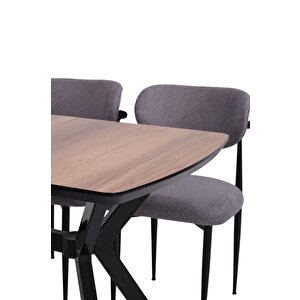 Venedik Mdf Lak Panel Açılır Mutfak Masası 80x130cm Ceviz