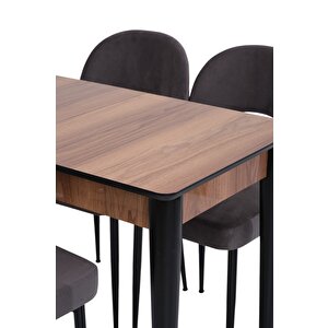 Melisa Hilal Lak Panel Açılır Mutfak Masa Sandalye Takımı 60x100