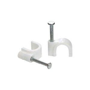 Kroşe Çelik Beton Çivili Kablo Tutucu Kablo Kroşesi No:1 ( 100 Adet ) ( 3 X 4 Mm)