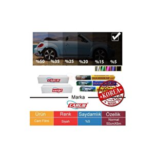 Cam Filmi 50cmx 6 M Süper Koyu Siyah Oto Balkon Ev Ofis Cam Filmi