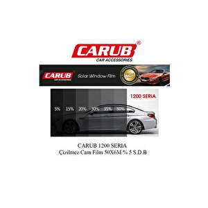 Seri̇a 1200 Süper Koyu Siyah Çi̇zi̇lmez Cam Filmi 4 Numara 50 Cm X 6 Metre