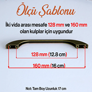 10’lu Kulp Ezgi Eskitme Antik Sarı Retro Metal Dolap Mutfak Banyo Mobilya Kulpu Kulbu 128 Mm 160 Mm