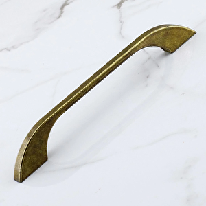 10’lu Kulp Ezgi Eskitme Antik Sarı Retro Metal Dolap Mutfak Banyo Mobilya Kulpu Kulbu 128 Mm 160 Mm