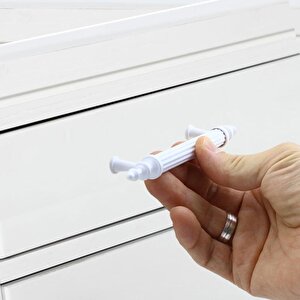 Erciyes Mobilya Mutfak Dolabı Çekmece Dolap Kapak Kulpu Kulbu Beyaz (96 Mm-9.6 Cm) Metal Kulpları