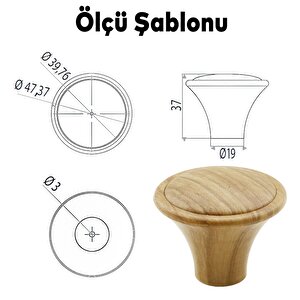 Nehir 10'lu Ceviz Düğme Tek Vidalı Dolap Çekmece Mobilya Mutfak Dolabı Vestiyer Yuvarlak Kulp Kulpu