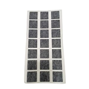 Emi̇rhan Nalbur 21 Adet Yapışkanlı Sandalye, Masa, Koltuk Altı Parke Koruma Keçesi, Kare , 30 Mm