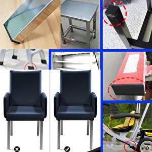 Masa Sandalye Sehpa Mobilya Parke 4 Adet Ayak Tapası Takozu Tıpa Papuç Takoz Çizilme 30 Mm X 40 Mm