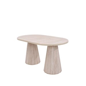 Bohem Travertan Norte Açılır Yemek Masa Sandalye Takımı 90x160cm