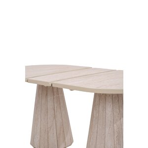 Bohem Travertan Norte Açılır Yemek Masa Sandalye Takımı 90x160cm