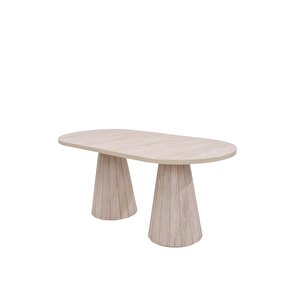 Bohem Travertan Norte Açılır Yemek Masa Sandalye Takımı 90x160cm