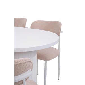 Bohem Polo Lak Panel Açılır Yemek Masa Sandalye Takımı 90x160cm