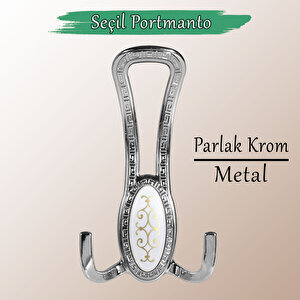 Seçil Krom Metal Portmanto Vestiyer Duvar Dolap Elbise Mobilya Kapı Askısı Askılığı Askılık