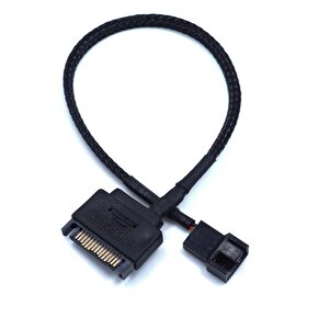 4903 Sata Power To Fan Çevirici Y Pwm Çoklayıcı Splitter Kablosu 1 Port 2 Pin