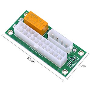 4326 Power Supply Güç Kaynağı Atx Dual Psu 24+4 Pin Fan Çoklayıcı
