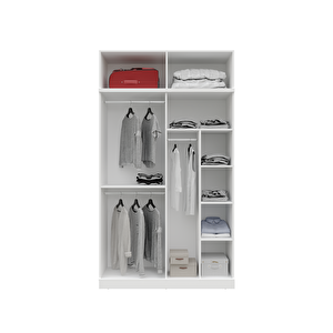 Guneystore Ücretsiz Montaj Milas 4 Kapaklı Komple Mdf Yüklüklü Gardırop