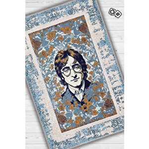 John Lennon ,modern Çiçek Desenli Art Deco Vintage Halı,çok Renkli Maksimalist Halı 160x240 cm