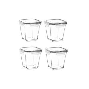 Fresco Saklama Kabı - Lav 4 Lü Çok Amaçlı Erzak Saklama Kabı 700 Ml.