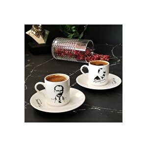 Atatürk 2 Kişilik Kahve Fincan Takımı Mix-1