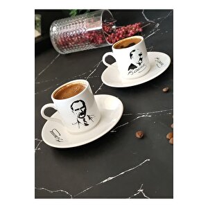 Atatürk 2 Kişilik Kahve Fincan Takımı Mix-1