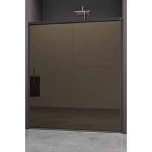Carmen Temperli 6 Mm Ön Cephe Cam Duşakabin Siyah Profil Bronz Reflekte Cam 120 cm