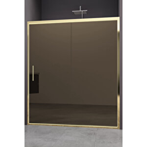Carmen Temperli 6 Mm Ön Cephe Cam Duşakabin Altın Profil Bronz Reflekte Cam 141 cm