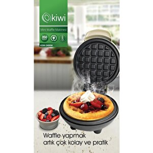Kiw Mi̇ni̇i Ksm-2400w Yapışmaz Plakalı Waffle Makinesi Krem
