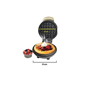 Kiw Mi̇ni̇i Ksm-2400w Yapışmaz Plakalı Waffle Makinesi Krem