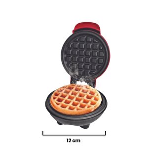 Mi̇ni̇ Ksm-2400w Yapışmaz Plakalı Waffle Makinesi Kırmızı