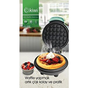 Mi̇ni̇ Ksm-2400w Yapışmaz Plakalı Waffle Makinesi Mavi
