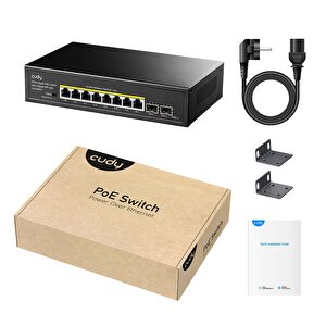Cudy Gs1008ps2 8 Port Gigabit 2-sfp 120w Full Poe Yönetilemez Switch