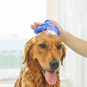 Kedi Ve Köpek Silikon Yıkama Ve Tüy Toplama Aparatı Ayarlanabilir Evcil Hayvan
