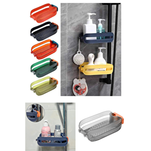 Şampuanlık Sabunluk Süngerlik Banyo Mutfak Düzenleyici Askılı Ayarlanabilir Vakumlu Organizer