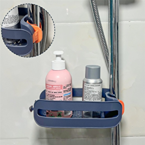 Şampuanlık Sabunluk Süngerlik Banyo Mutfak Düzenleyici Askılı Ayarlanabilir Vakumlu Organizer