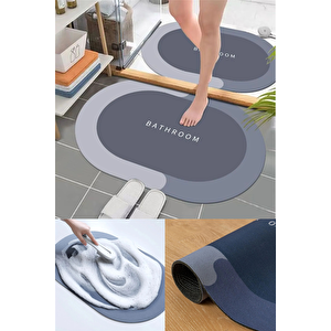 Sihirli Su Emici Kaydırmaz Banyo Paspası Ayak Matı Kaymaz Tabanlı Abdest Paspası 3,5 Mm