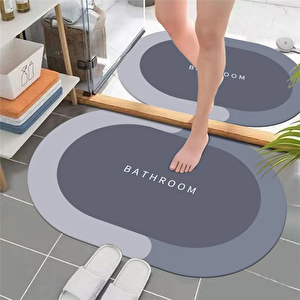 Sihirli Su Emici Kaydırmaz Banyo Paspası Ayak Matı Kaymaz Tabanlı Abdest Paspası 3,5 Mm