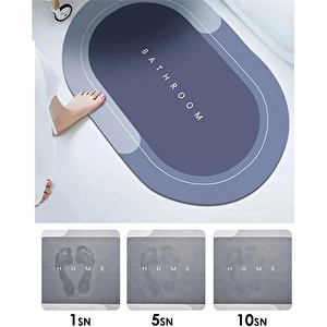Sihirli Su Emici Kaydırmaz Banyo Paspası Ayak Matı Kaymaz Tabanlı Abdest Paspası 3,5 Mm