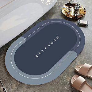 Sihirli Su Emici Kaydırmaz Banyo Paspası Ayak Matı Kaymaz Tabanlı Abdest Paspası 3,5 Mm
