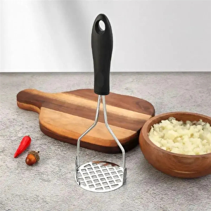 Pratik 24 Cm Lüks Paslanmaz Metal Patates Ezici  Patates Ezici Püre Yapıcı