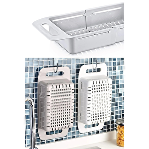 Ayarlanabilir Lavabo İstasyonu Pratik Sürgülü Lavabo İçi Süzgeci